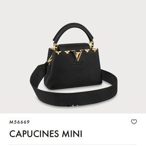 NEW Authentic Louis Vuitton capucine mini- black